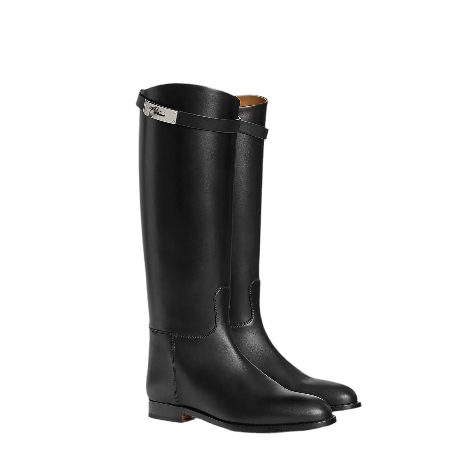 Luxuriöse Lederstiefel im eleganten Reitstil